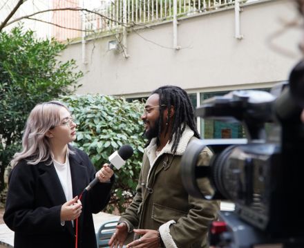 Etudiants en année passerelle journalisme